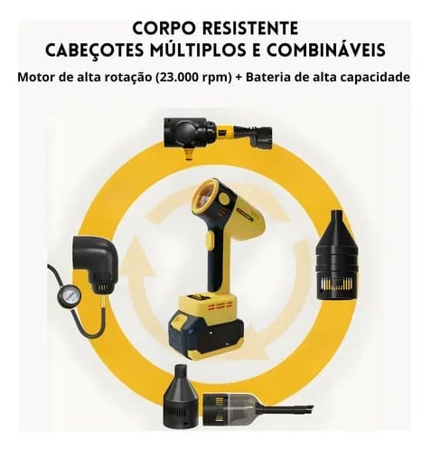 Kit Ferramenta Elétrica 4 em 1 C/ 2 Baterias Li-ion BOMVINK